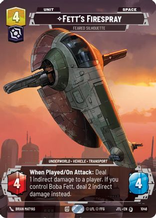 Fett's Firespray - Feared Silhouette (Prestige) (1046) - Jump to Lightspeed