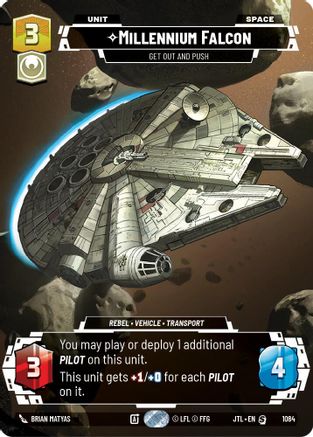 Millennium Falcon - Get Out And Push (Prestige Foil) (1084) - Jump to Lightspeed Foil