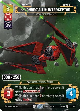 Vonreg's TIE Interceptor - Ace of the First Order (Serialized) (1102) - Jump to Lightspeed