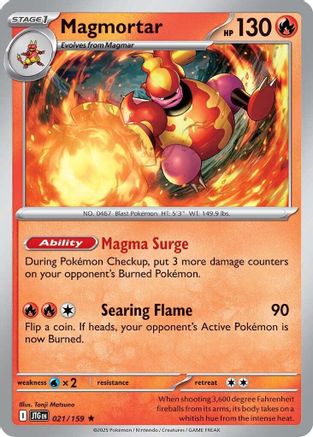 Magmortar 21 - SV09 Journey Together Holofoil