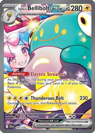 Iono's Bellibolt ex - 183/159 183 - SV09 Journey Together Holofoil