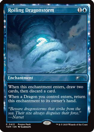 Roiling Dragonstorm (PPTDM-421) - Promo Pack: Tarkir: Dragonstorm Foil