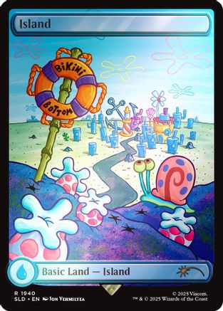 Island (1940) (Rainbow Foil) (SLD-1940) - Secret Lair Drop Series Foil