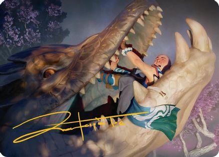 Jaws of Defeat Art Card (53/54) (Gold-Stamped Signature) (AATDM-053) - Art Series: Tarkir: Dragonstorm