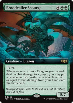 Broodcaller Scourge (Extended Art) (TDC-084) - Commander: Tarkir: Dragonstorm