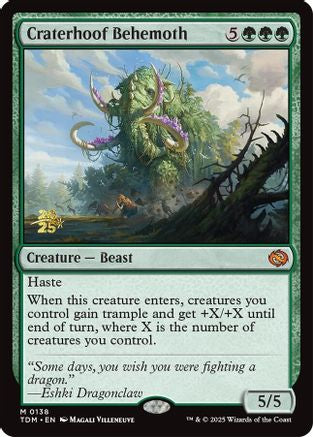 Craterhoof Behemoth (PRE-138) - Prerelease Cards Foil
