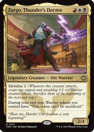 Zurgo, Thunder's Decree (PRE-237) - Prerelease Cards Foil