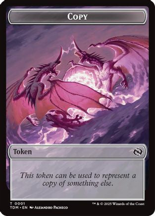 Copy // Dragon (0014) Double-Sided Token (TDC-1 // 14) - Commander: Tarkir: Dragonstorm