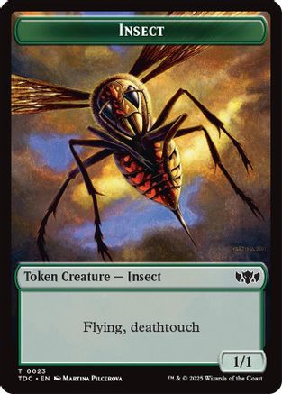 Insect (0023) // Wall Double-Sided Token (TDC-23 // 17) - Commander: Tarkir: Dragonstorm