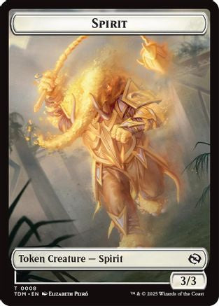 Spirit (0008) // Spirit (0009) Double-Sided Token (TDM-8 // 9) - Tarkir: Dragonstorm