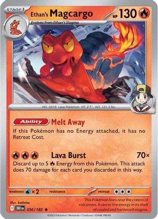 Ethan's Magcargo 36 - SV10 Destined Rivals Reverse Holofoil
