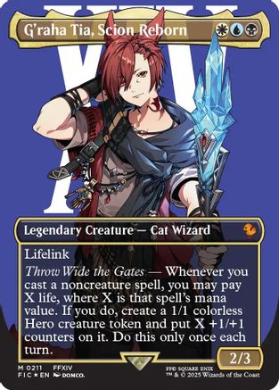 G'raha Tia, Scion Reborn (Borderless) (Surge Foil) (FIC-211) - Commander: FINAL FANTASY