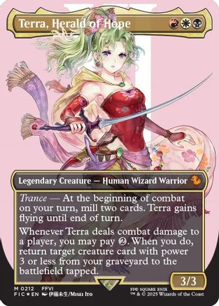 Terra, Herald of Hope (Borderless) (Surge Foil) (FIC-212) - Commander: FINAL FANTASY