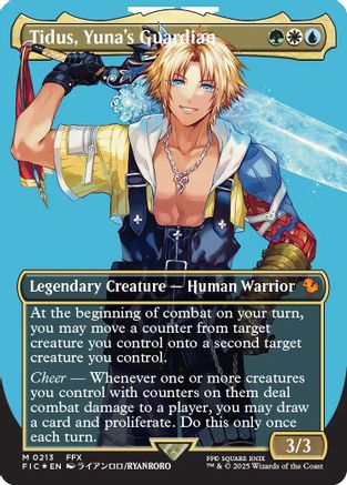 Tidus, Yuna's Guardian (Borderless) (Surge Foil) (FIC-213) - Commander: FINAL FANTASY