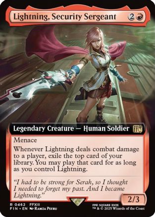 Lightning, Security Sergeant (Extended Art) (FIN-462) - FINAL FANTASY Foil