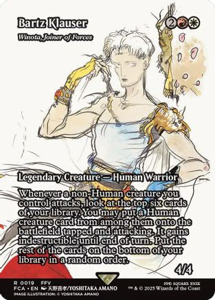 Bartz Klauser - Winota, Joiner of Forces (Showcase) (FCA-019) - FINAL FANTASY: Through the Ages