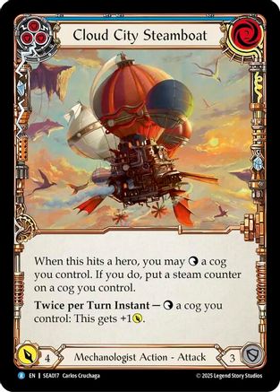 Cloud City Steamboat (Blue) (SEA017) - High Seas Rainbow Foil