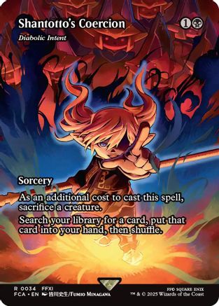 Shantotto's Coercion - Diabolic Intent (Showcase) (FCA-034) - FINAL FANTASY: Through the Ages Foil