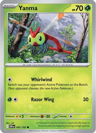 Yanma - 002/182 2 - SV10 Destined Rivals Reverse Holofoil
