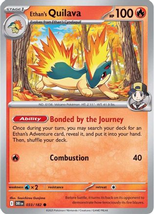 Ethan's Quilava 33 - SV10 Destined Rivals Reverse Holofoil