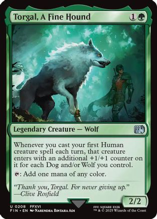 Torgal, A Fine Hound (FIN-208) - FINAL FANTASY Foil