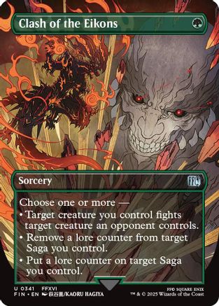 Clash of the Eikons (Borderless) (FIN-341) - FINAL FANTASY Foil