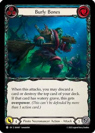 Burly Bones (Blue) (SEA067) - High Seas Rainbow Foil