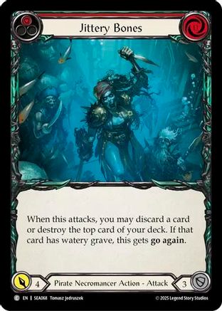 Jittery Bones (Red) (SEA068) - High Seas Rainbow Foil