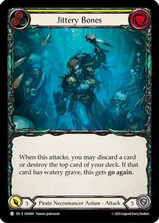 Jittery Bones (Yellow) (SEA069) - High Seas Rainbow Foil