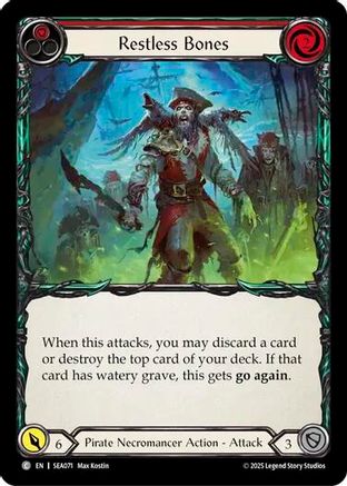 Restless Bones (Red) (SEA071) - High Seas Rainbow Foil