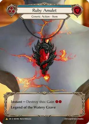 Ruby Amulet (Treasure) (SEA196) - High Seas Cold Foil