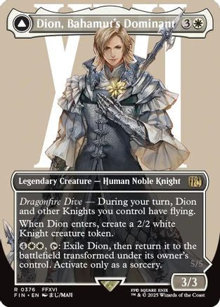 Dion, Bahamut's Dominant (Borderless) (FIN-376) - FINAL FANTASY Foil