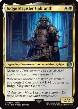 Judge Magister Gabranth (FIN-230) - FINAL FANTASY