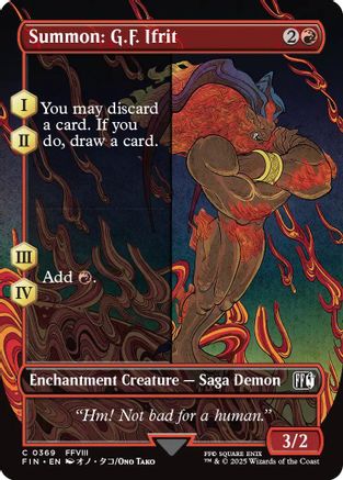 Summon: G.F. Ifrit (Borderless) (FIN-369) - FINAL FANTASY Foil