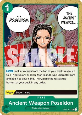 Ancient Weapon Poseidon (OP11-037) - A Fist of Divine Speed Release Event Cards
