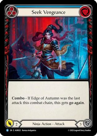 Seek Vengeance (Blue) (ASR022) - Armory Deck: Ira