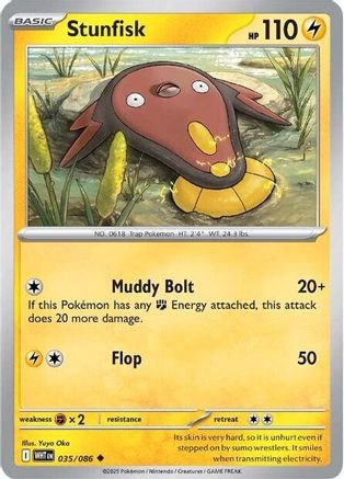 Stunfisk - 032/086 32 - SV White Flare Reverse Holofoil