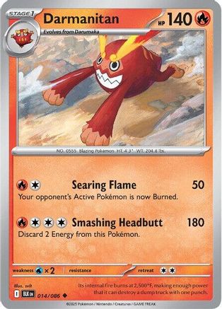 Darmanitan - 014/086 14 - SV Black Bolt Reverse Holofoil