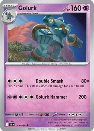 Golurk - 046/086 46 - SV Black Bolt Reverse Holofoil