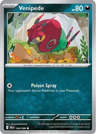Venipede - 057/086 57 - SV Black Bolt Reverse Holofoil