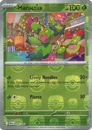 Maractus - 008/086 (Master Ball Pattern) 8 - SV Black Bolt Holofoil