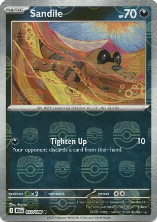 Sandile - 060/086 (Master Ball Pattern) 60 - SV Black Bolt Holofoil