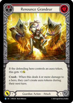 Renounce Grandeur (MPG034) - Mastery Pack Guardian Rainbow Foil