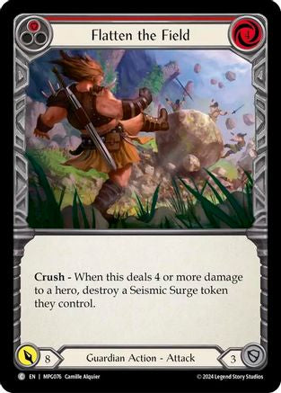 Flatten the Field (Red) (MPG076) - Mastery Pack Guardian Rainbow Foil