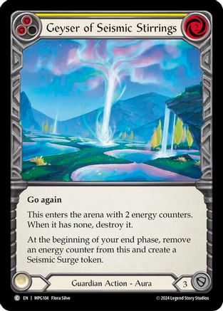 Geyser of Seismic Stirrings (Yellow) (MPG104) - Mastery Pack Guardian Rainbow Foil