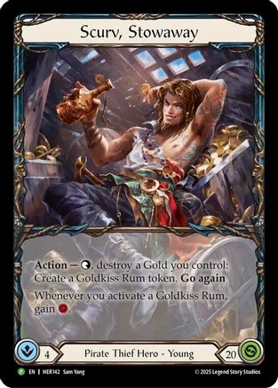 Scurv, Stowaway - HER142 (HER142) - Flesh and Blood: Promo Cards Rainbow Foil