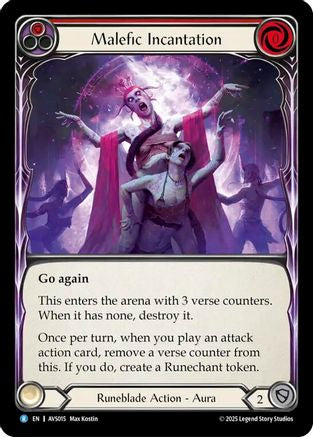 Malefic Incantation (Red) (AVS015) - Armory Deck: Legends Viserai