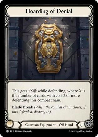 Hoarding of Denial (MPG009) - Mastery Pack Guardian Cold Foil