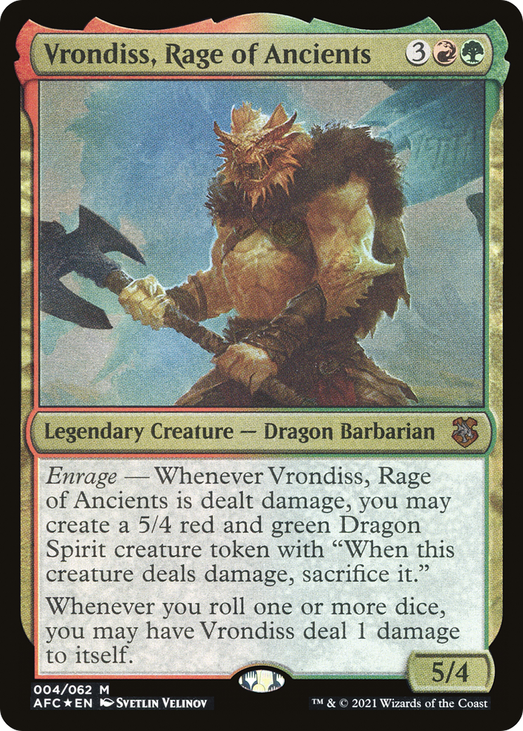 Vrondiss, Rage of Ancients (AFC-004) - Forgotten Realms Commander Display Commanders Foil