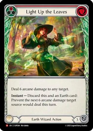 Light Up the Leaves (Red) (SUP264) - Super Slam Rainbow Foil
